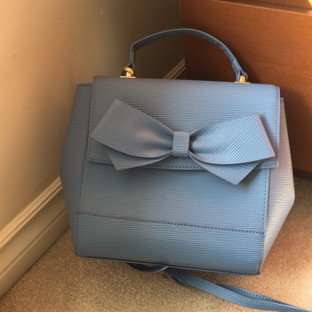 Call It Spring Blue Bow Crossbody Bag
